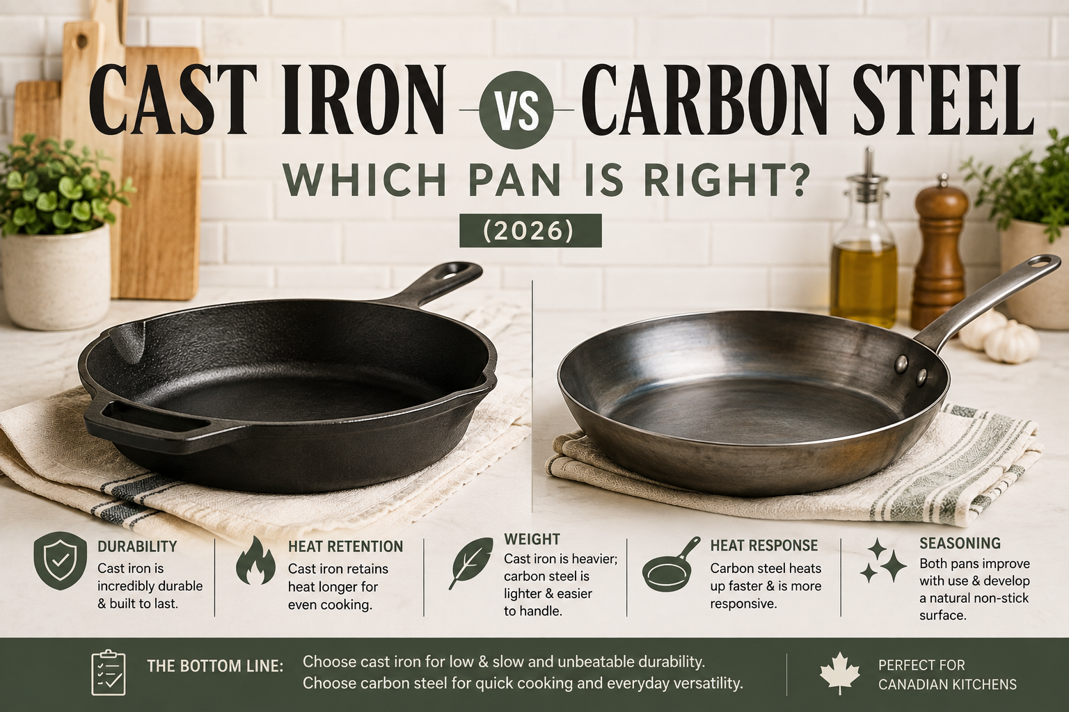 Cast Iron vs Carbon Steel: Which Pan Is Right? (2026)