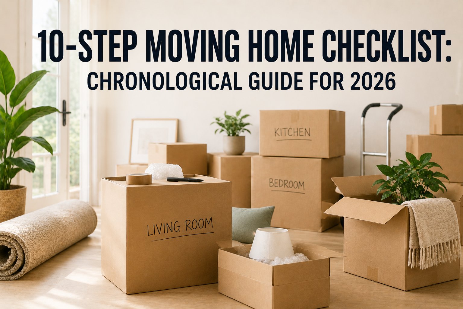10-Step Moving Home Checklist: Chronological Guide for 2026