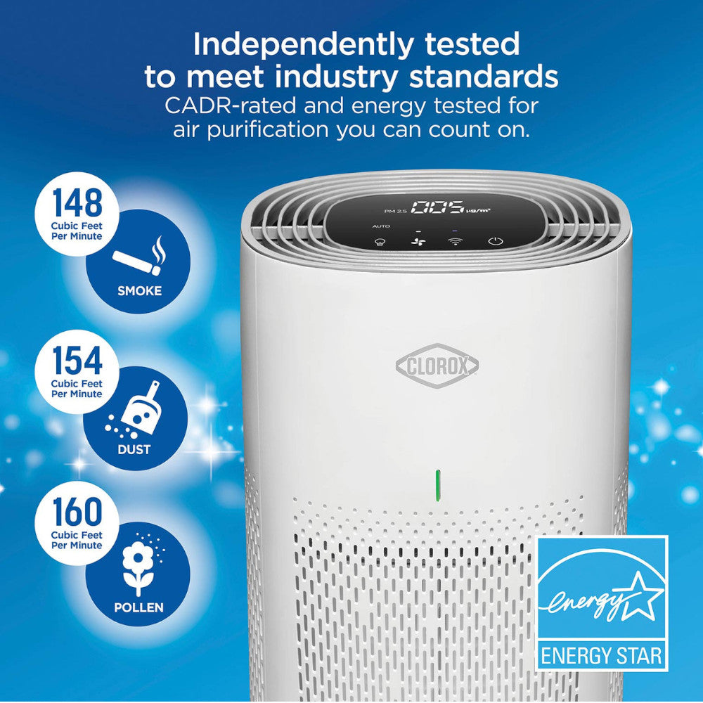 CLOROX 11031 Alexa Smart Medium Room True HEPA Air Purifier