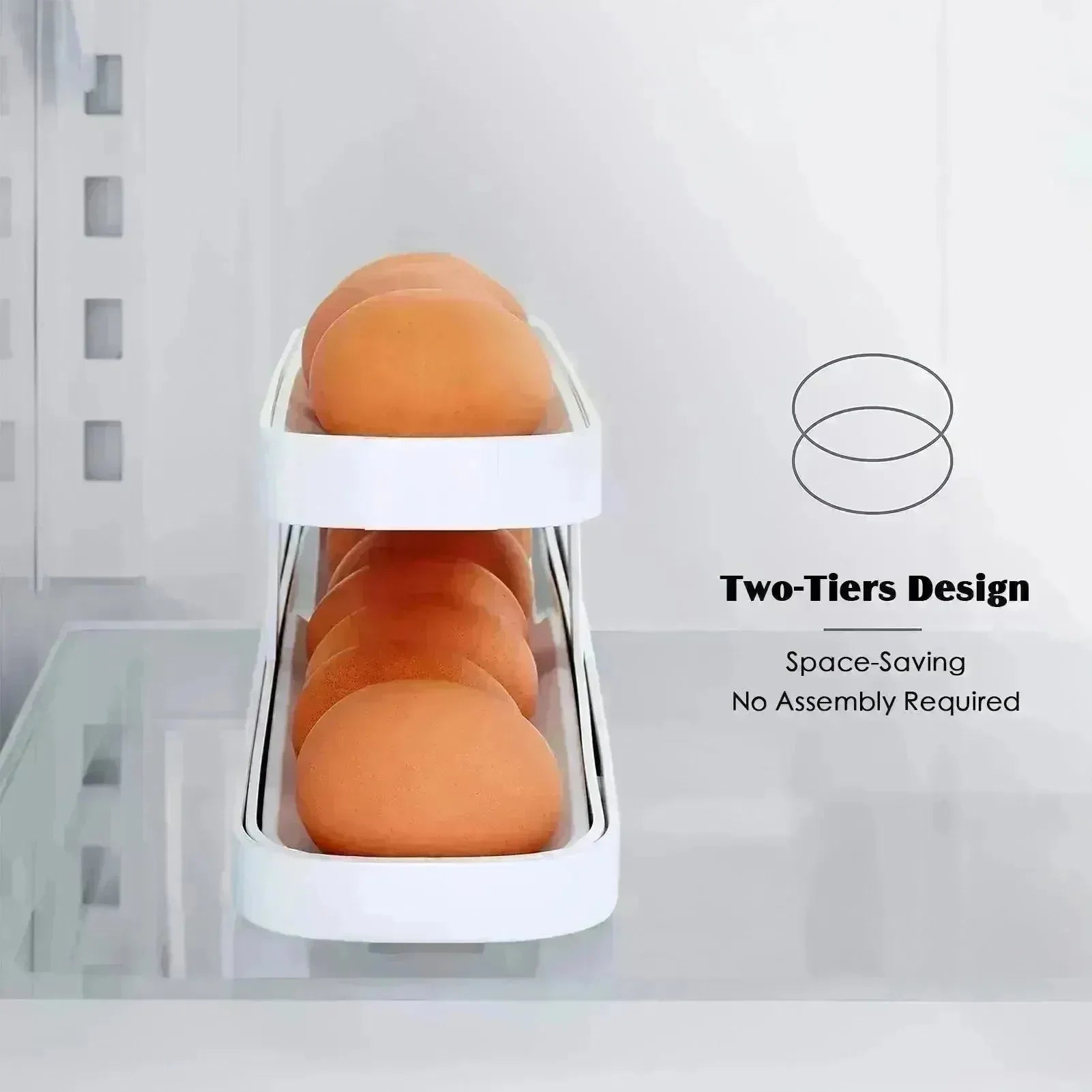 Automatic Egg Dispenser Rack – Rolling Storage Holder