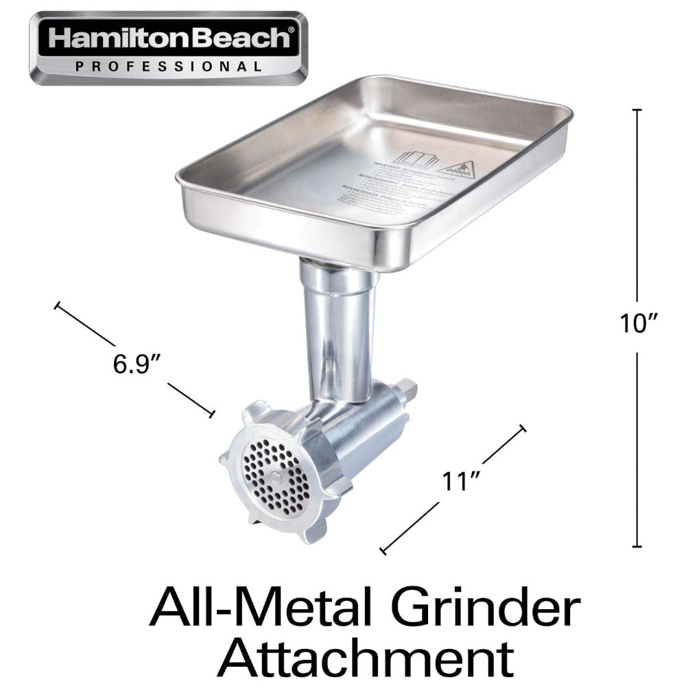 HAMILTON BEACH PROFESSIONAL Stand Mixer All-Metal Meat and Food Grinder Attachment