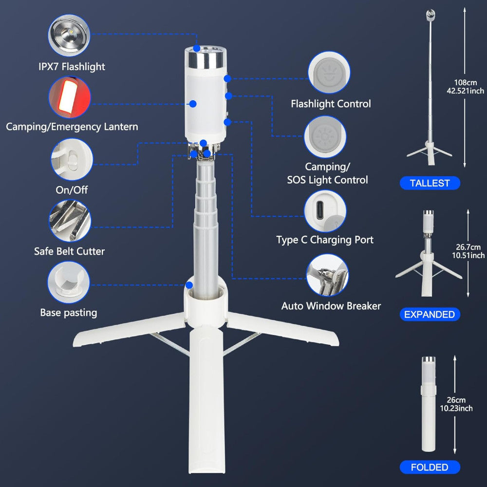 DGO C10 Camping Lantern Rechargeable Window Breaker Light