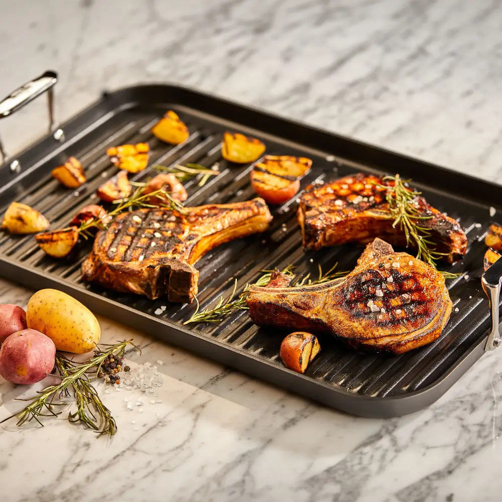 All-Clad HA1 Double Burner Grill Pan – 13×20-Inch Nonstick