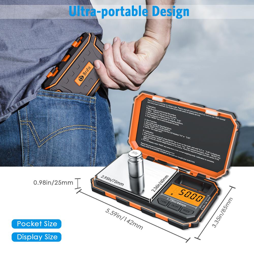 Digital Mini Scale 200g 0.01g Pocket Scale with 50g Calibration Weight Electronic Smart Scale for Food Tablets Jewelry