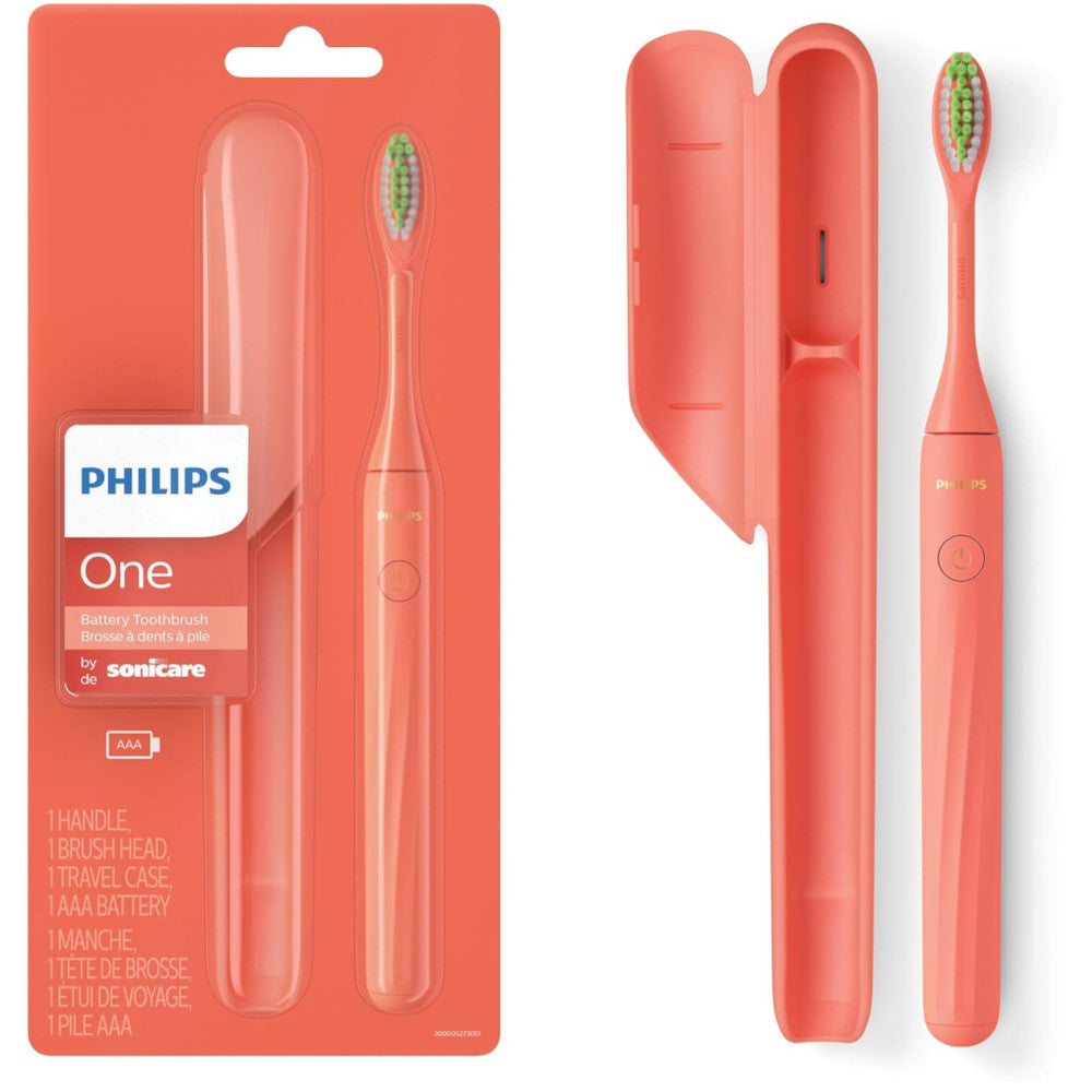 Philips Sonicare One Battery Toothbrush – HY1100/01, Coral