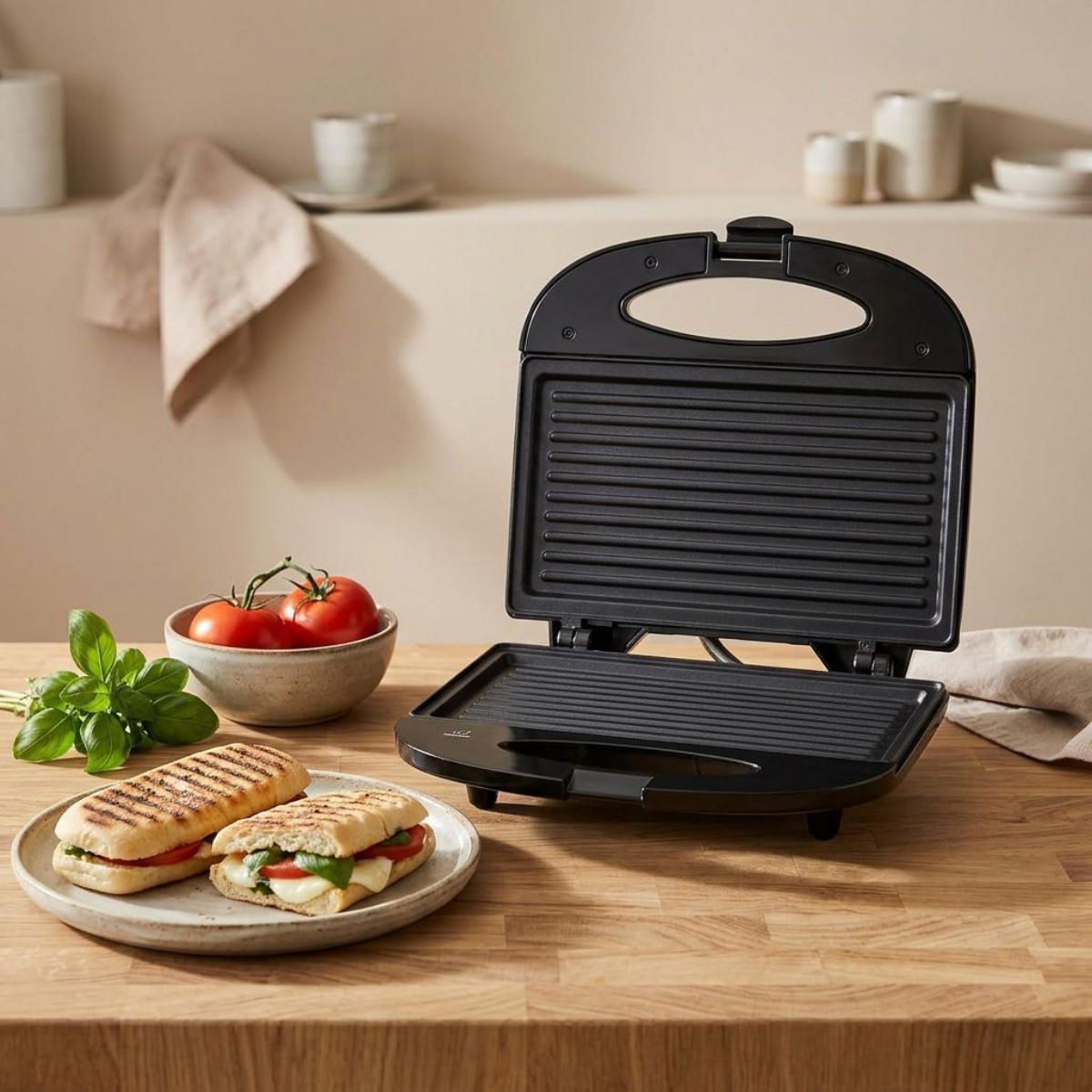 HAUZ APM319 Non-Stick, Lightweight and Compact Panini Press