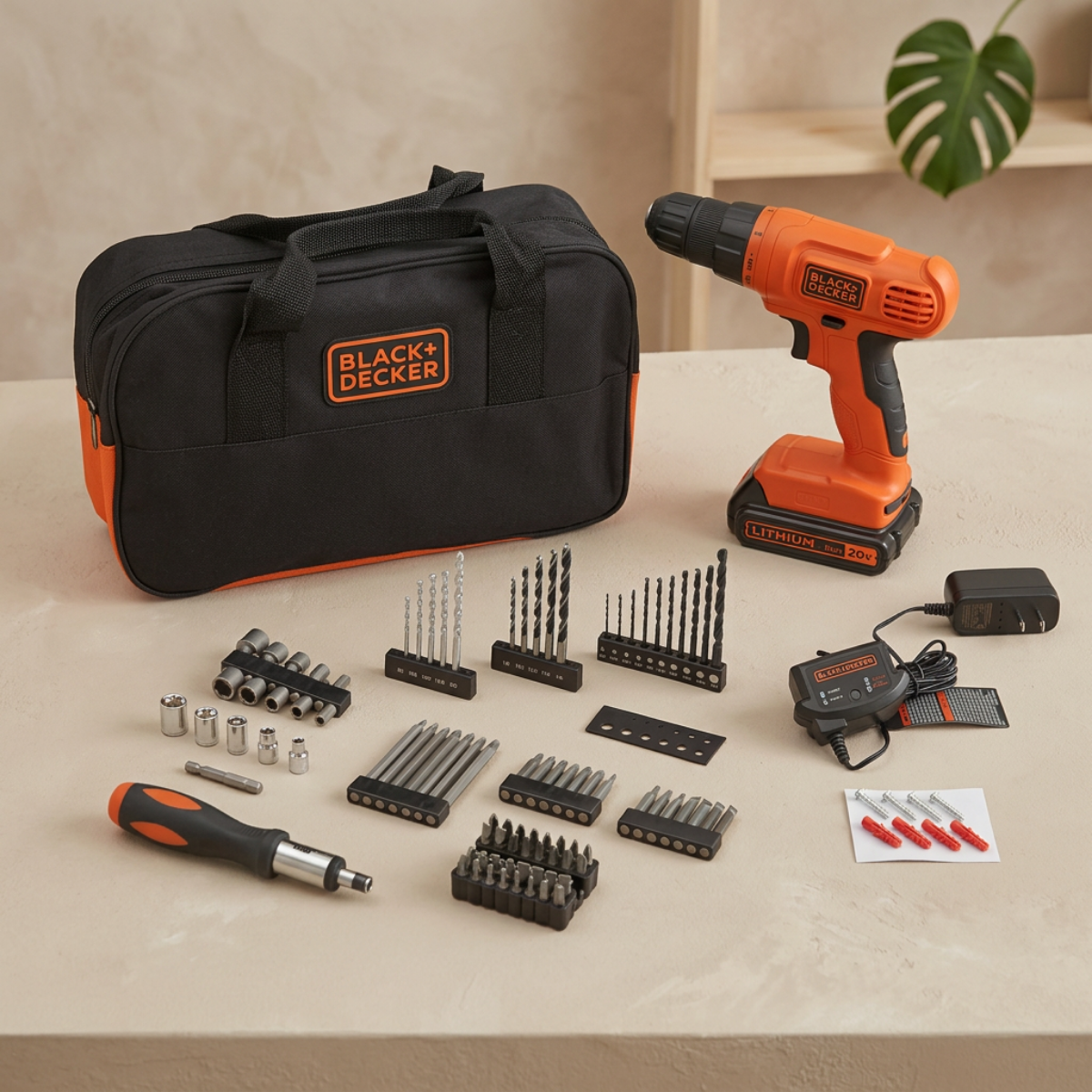 BLACK+DECKER BDC120VA 20V MAX* POWERCONNECT Cordless Drill/Driver with 100-Piece Kit