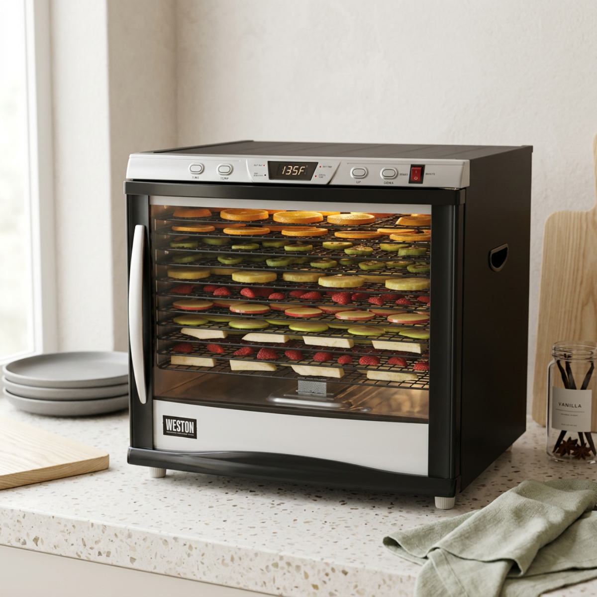 WESTON PRO 28-0301-W 12-Tray Digital Food Dehydrator 80L