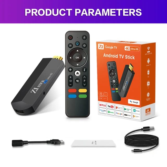 Android 11 Google TV Stick 4K, HDMI, 2.4/5g WIFI, Voice Remote, USB Port - Stream Live TV, Sports, Movies Supports Stalker, Xtream Code, Minstra, M3U Playlist