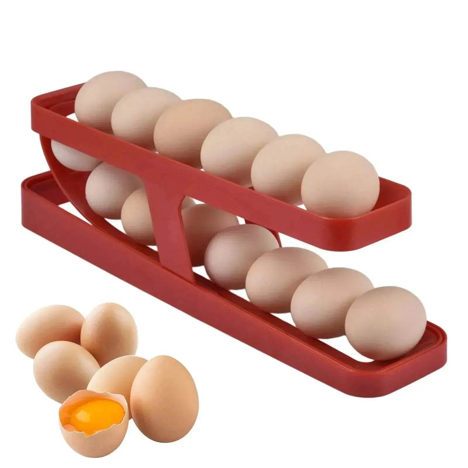 Automatic Egg Dispenser Rack – Rolling Storage Holder