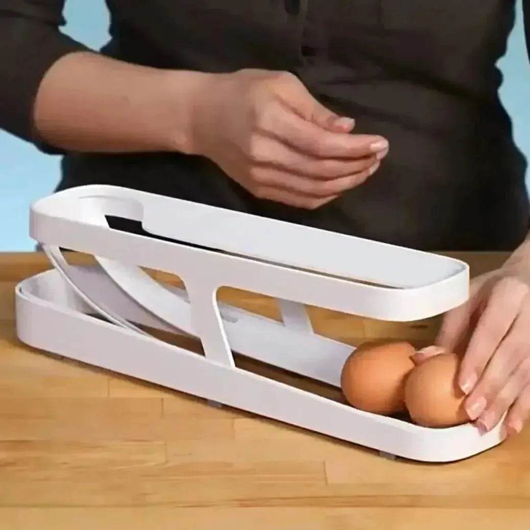 Automatic Egg Dispenser Rack – Rolling Storage Holder