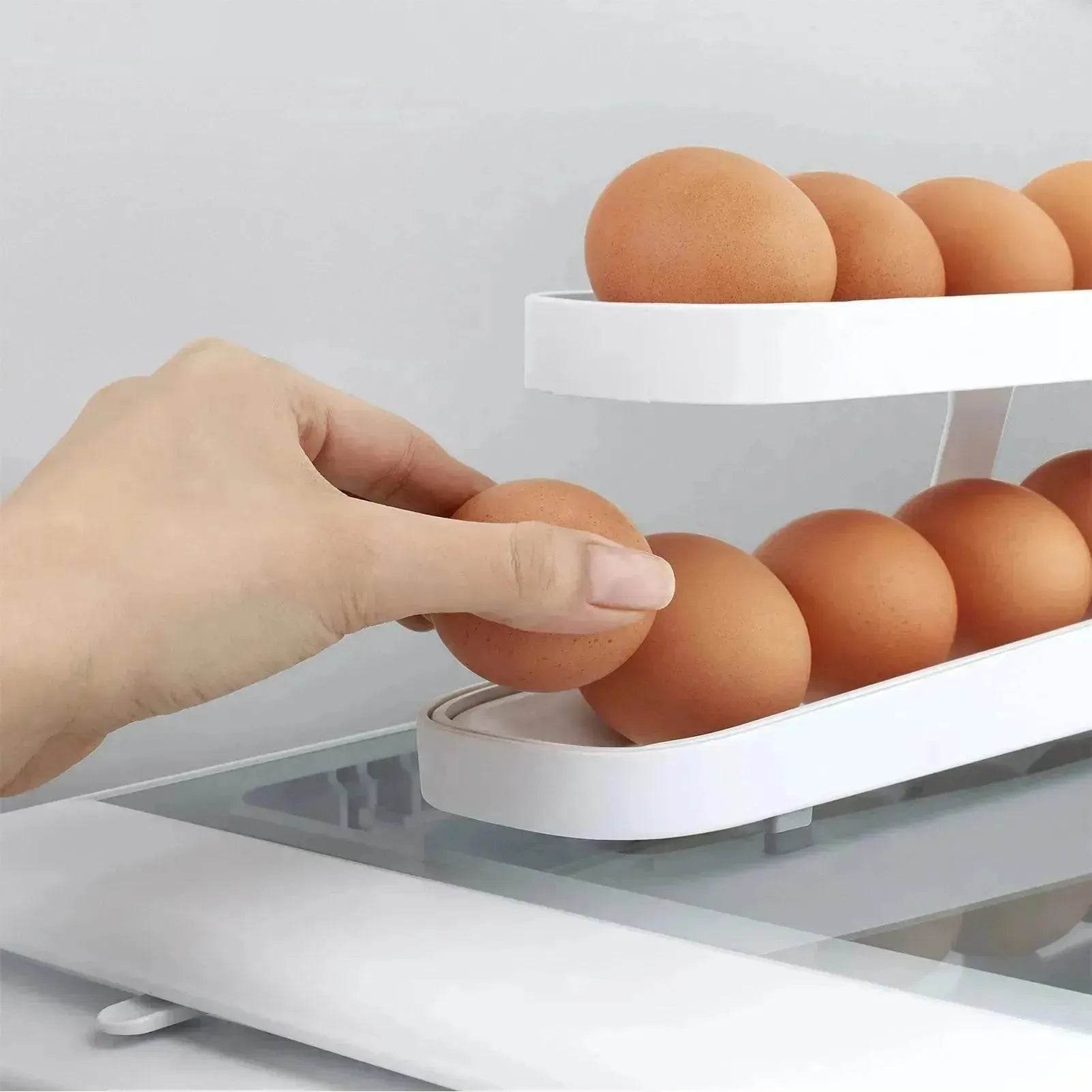 Automatic Egg Dispenser Rack – Rolling Storage Holder