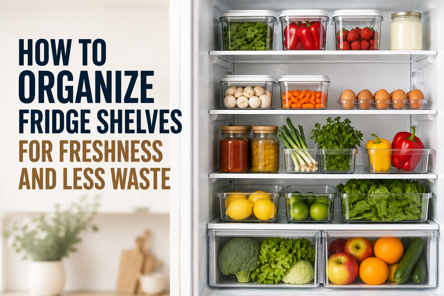 How to Organize Fridge Shelves for Freshness and Less Waste