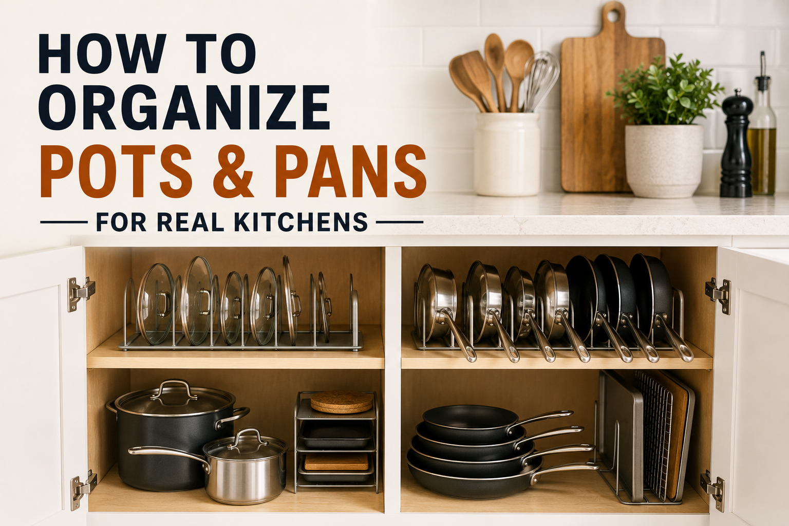 How to Organize Pots and Pans for Real Kitchens