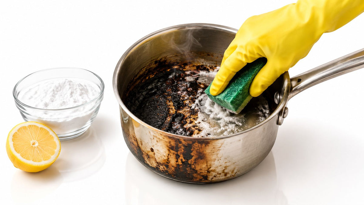 How to Clean Burnt Pots and Pans Safely