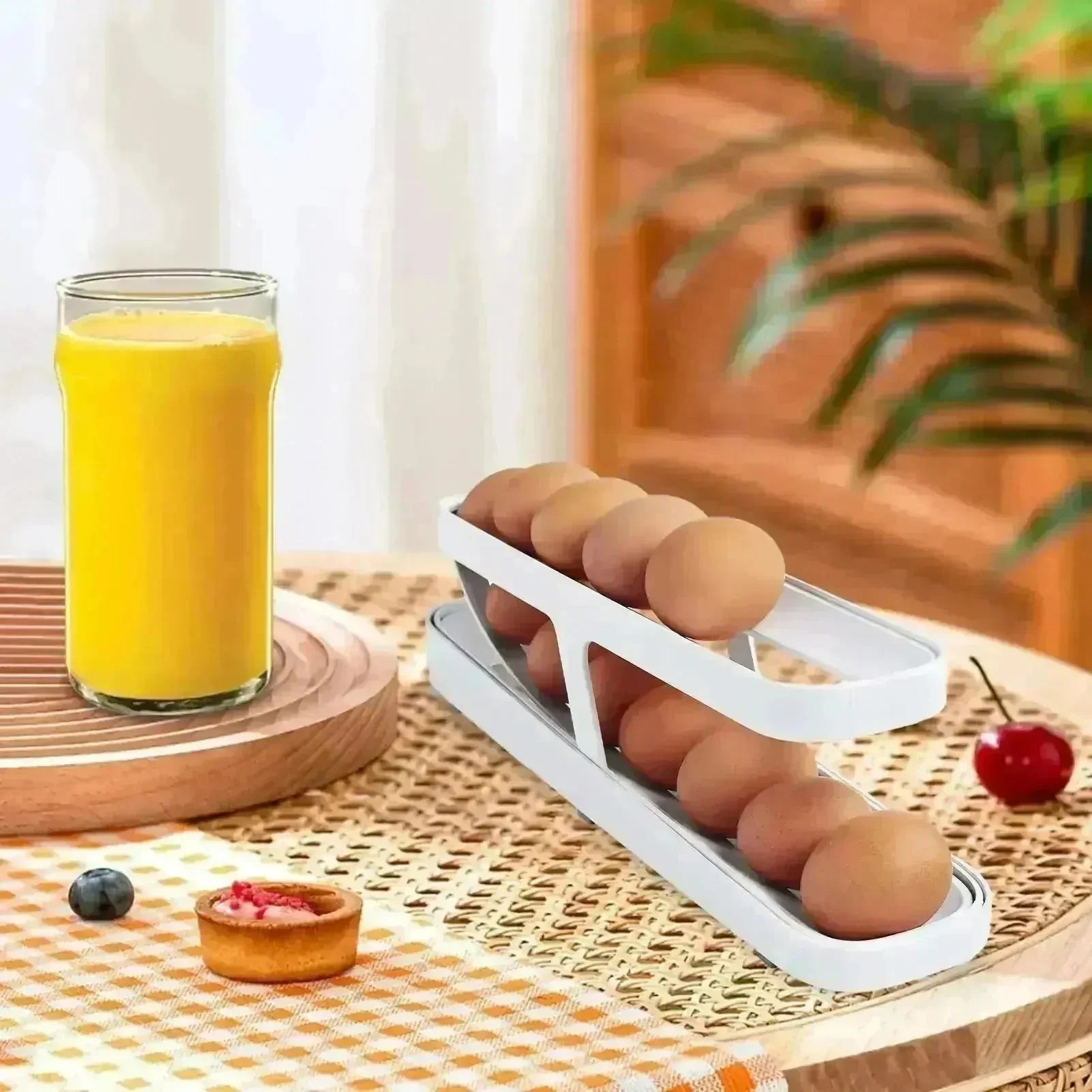 Automatic Egg Dispenser Rack – Rolling Storage Holder