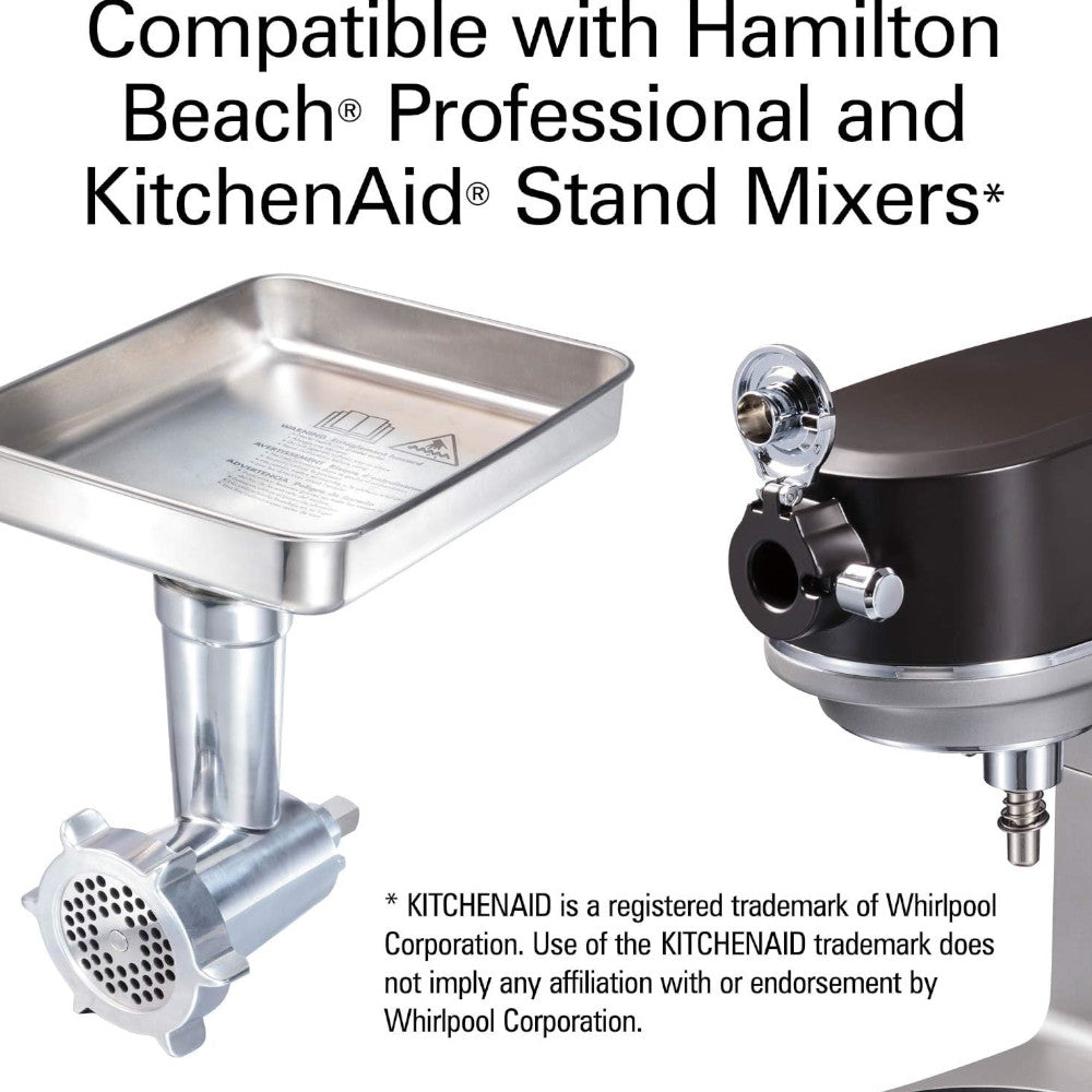 HAMILTON BEACH PROFESSIONAL Stand Mixer All-Metal Meat and Food Grinder Attachment