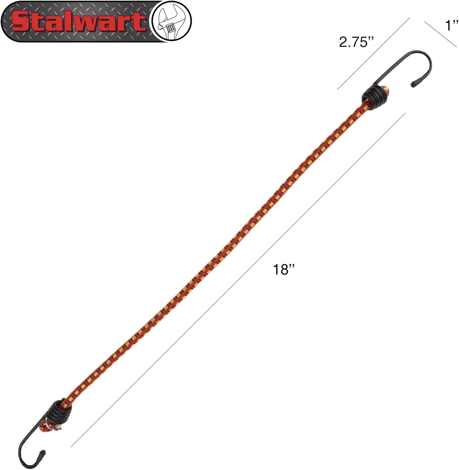 Stalwart 75-CAR1011 18" Bungee Cords 10 Pack