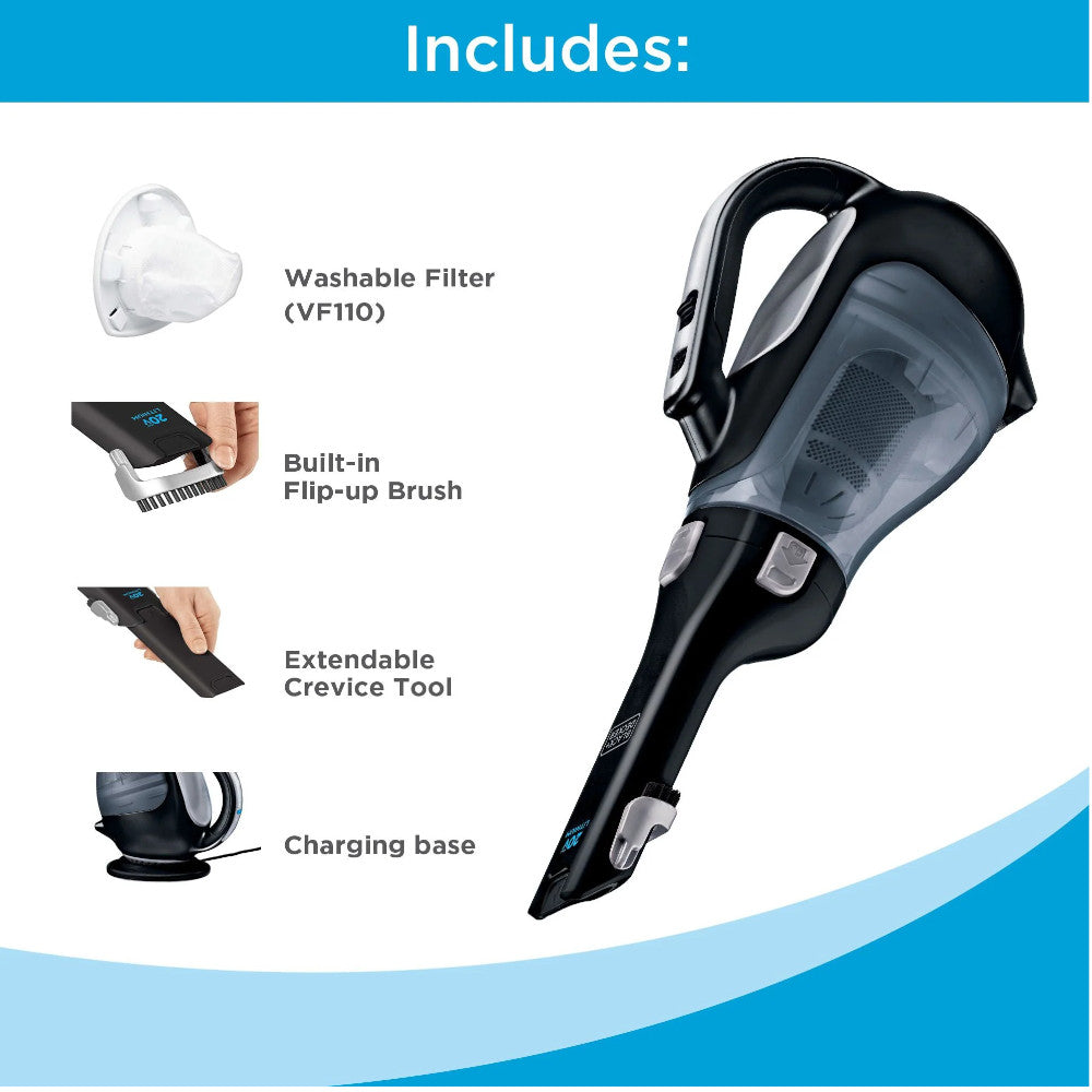 Black+Decker Cordless Dustbuster Vacuum – BDH2000L, 20V