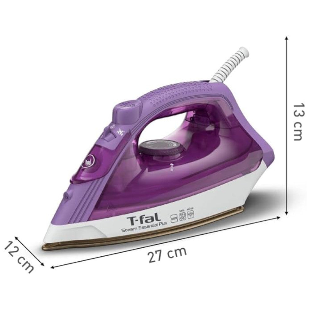 T-FAL FV1955 Steam Essential Plus Ceramic Soleplate Steam Iron- Blemished package with full warranty