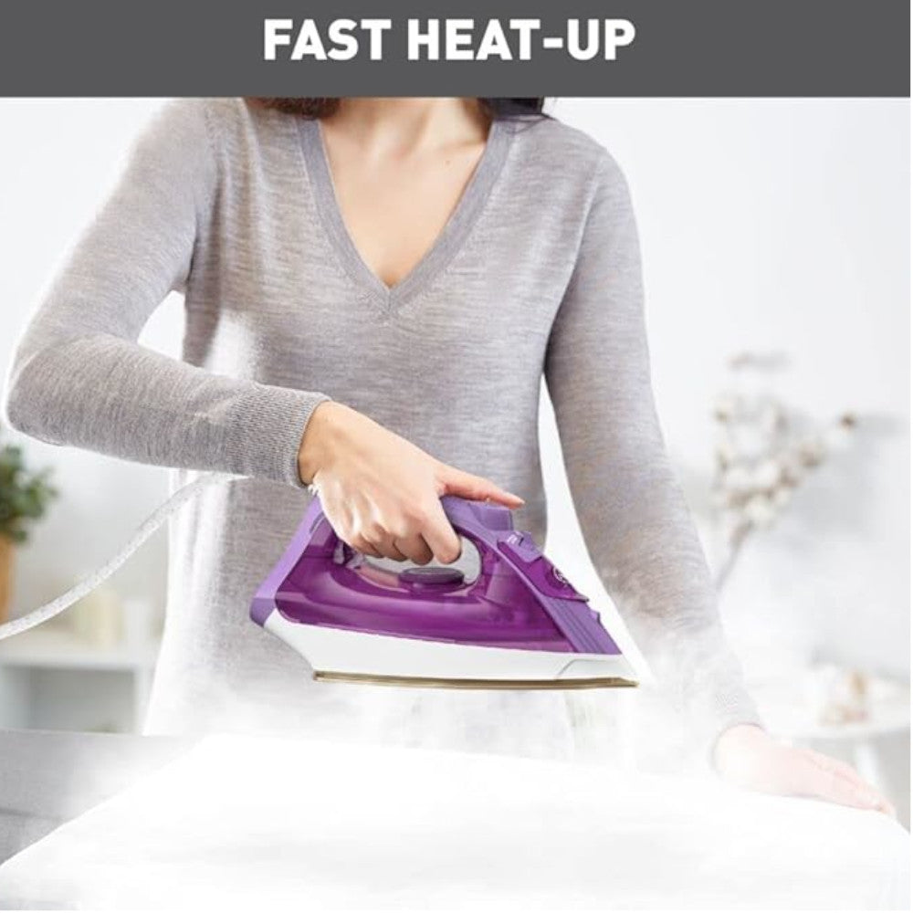 T-FAL FV1955 Steam Essential Plus Ceramic Soleplate Steam Iron- Blemished package with full warranty