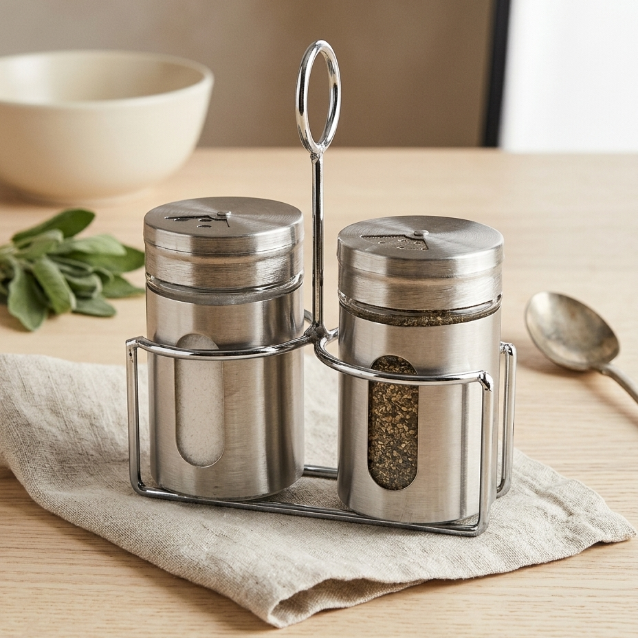 LUCIANO Salt and Pepper Stainless Steel Set - 80973