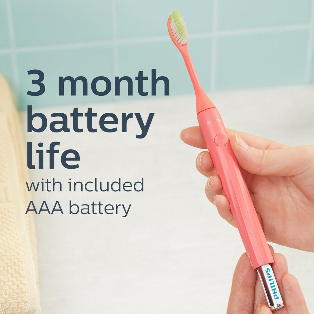 Philips Sonicare One Battery Toothbrush – HY1100/01, Coral
