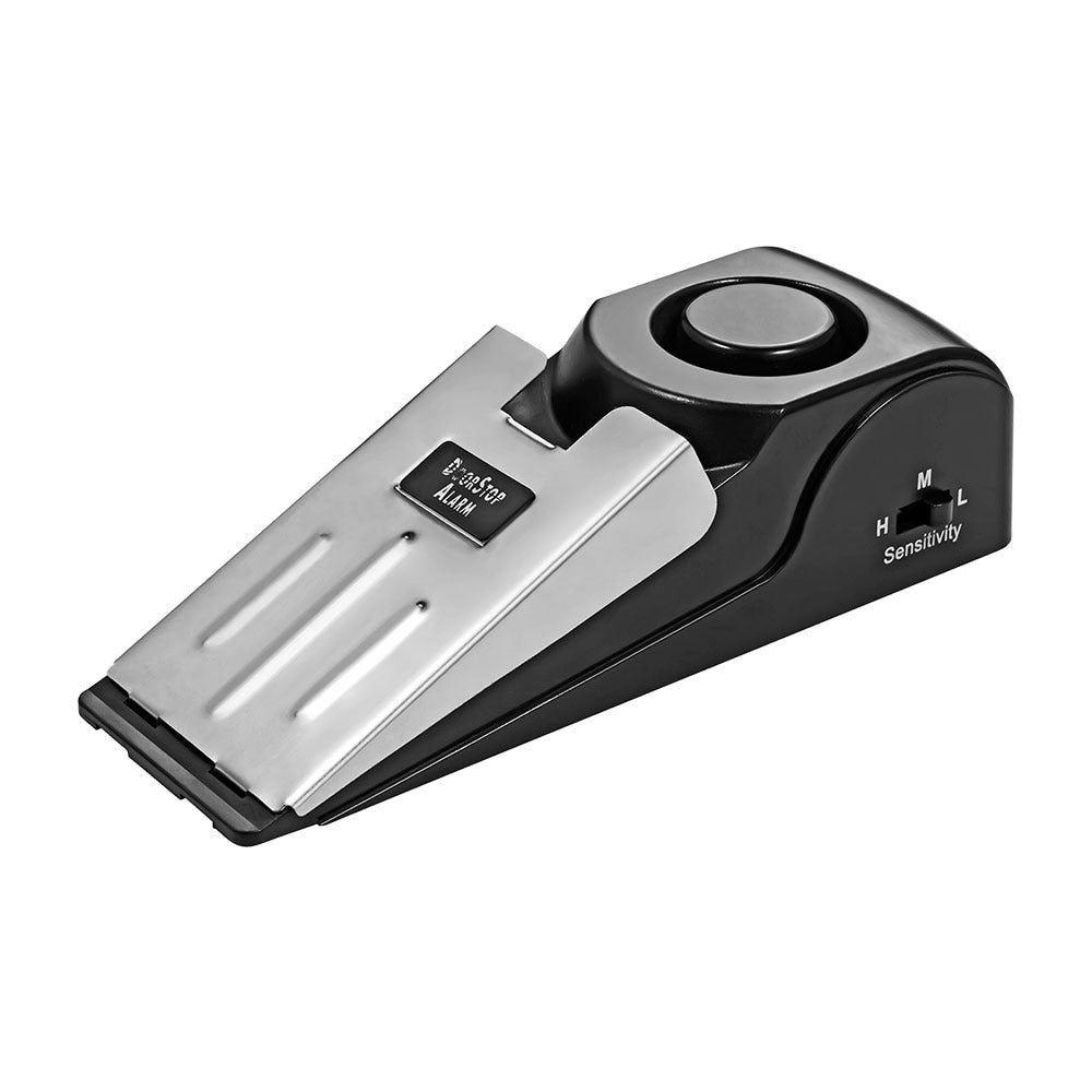 Home Security Door Stop Alarm 125db Door Block Vibration Alarm Portable Door Alarm Stopper Doorstop for Traveling Security