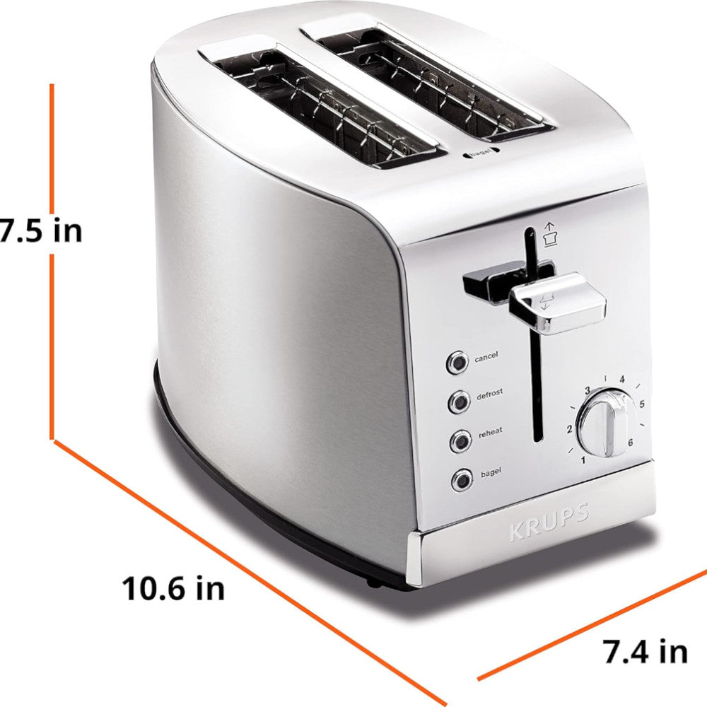 KRUPS KH732D51 2 slice Stainless Steel Toaster
