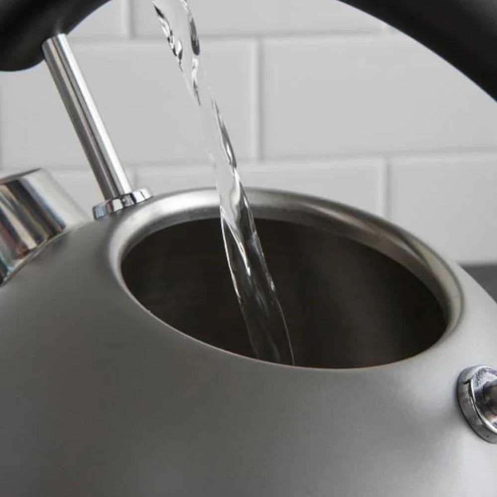 West Bend KTWBRTGR13 1.7L Retro Style Stainless Steel Electric Kettle
