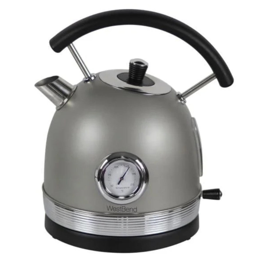 West Bend KTWBRTGR13 1.7L Retro Style Stainless Steel Electric Kettle