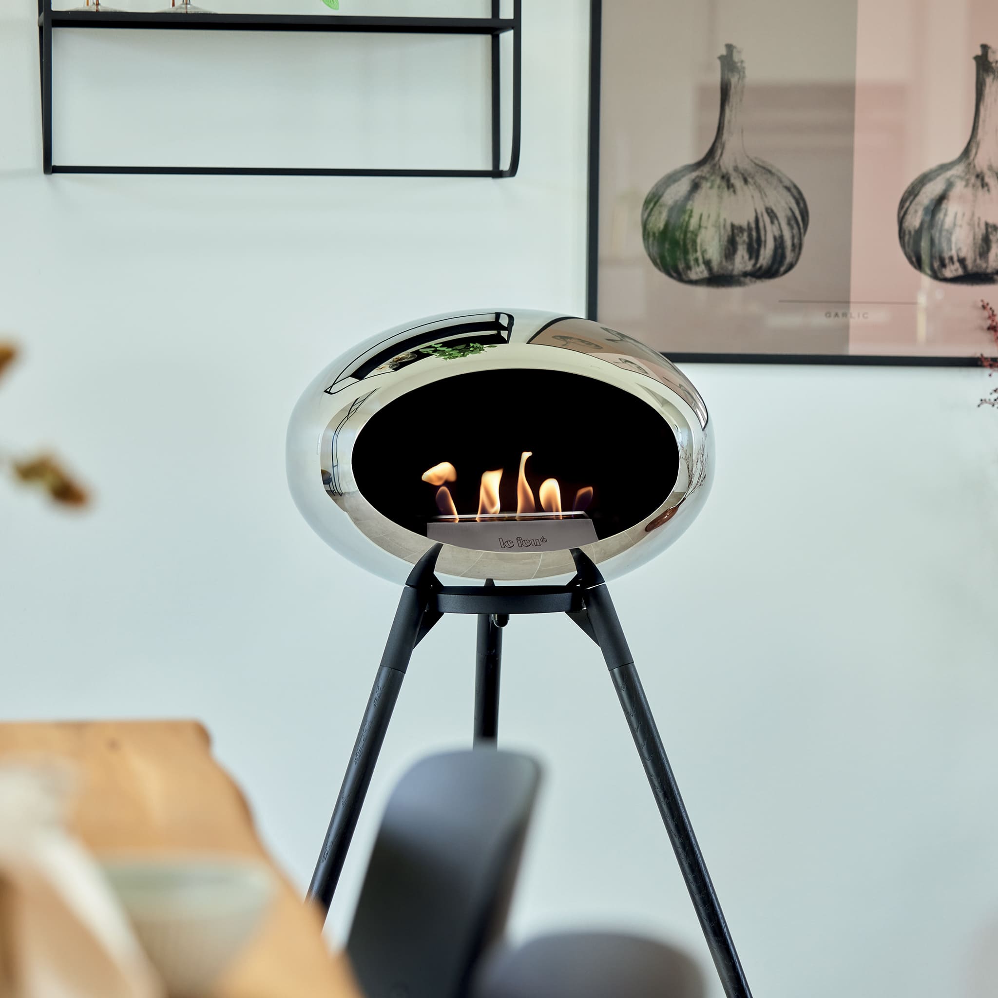 Le Feu Ground High Dome - Chromed Silver