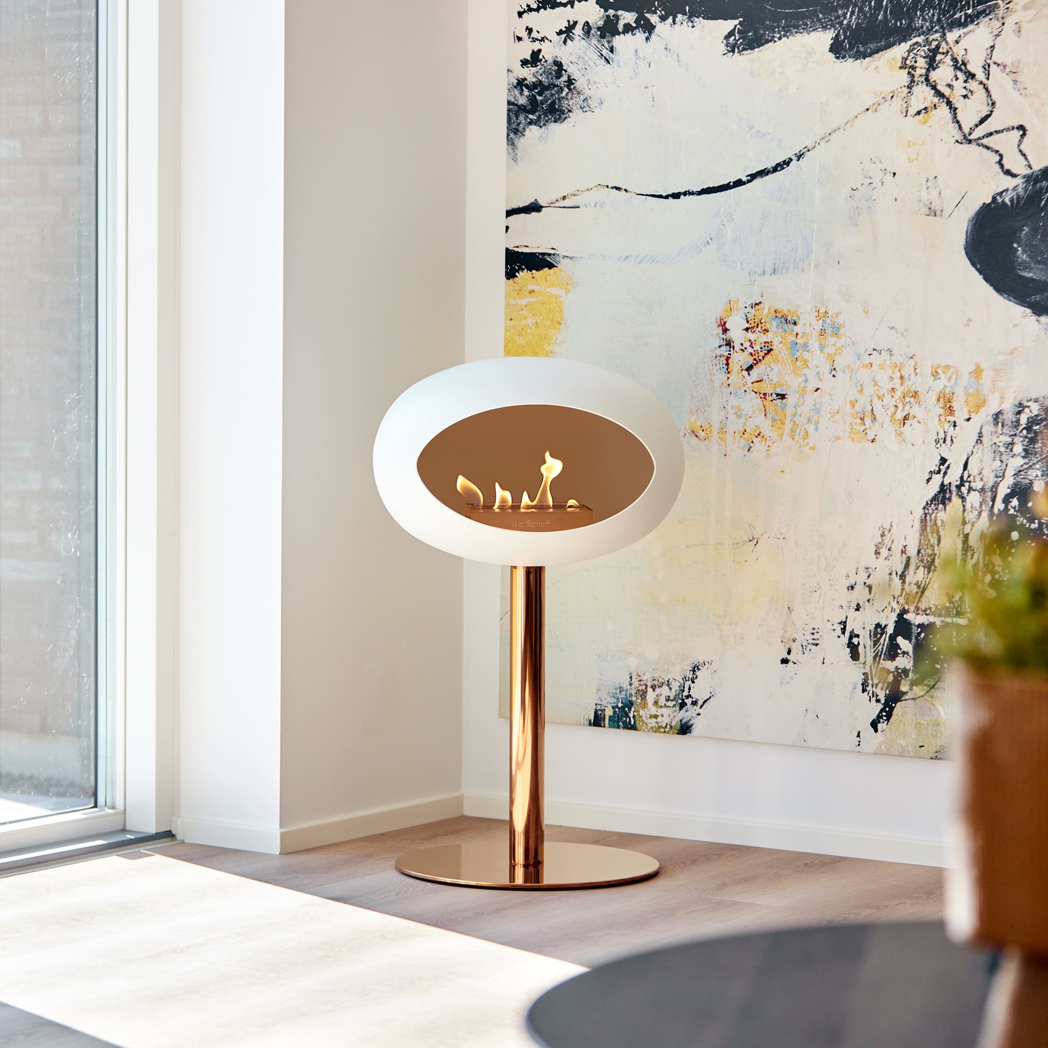 Le Feu Steel Low Dome - White