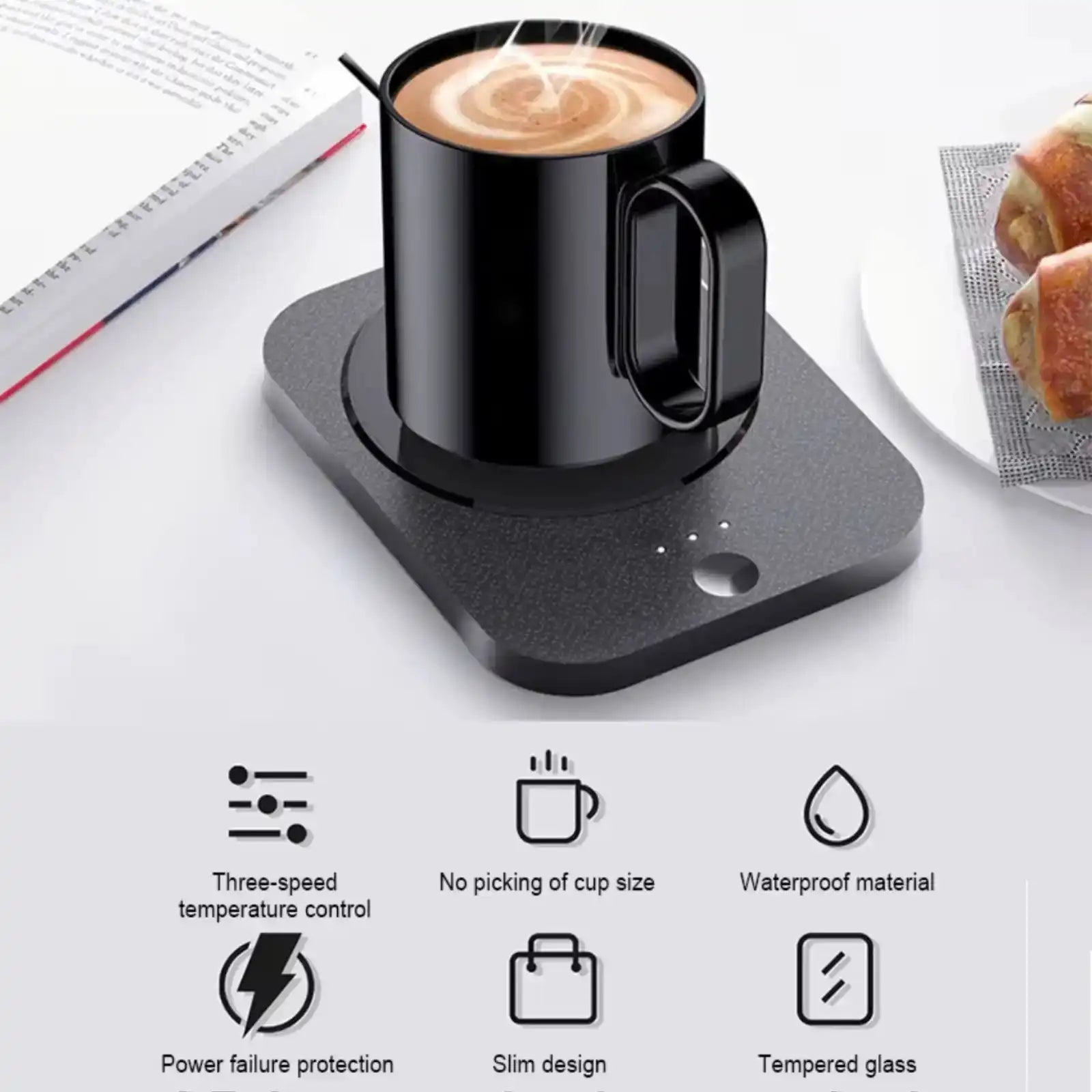 TUTT Mug Warmer –  USB Smart Coffee Heater with 3-Level Temperature Control