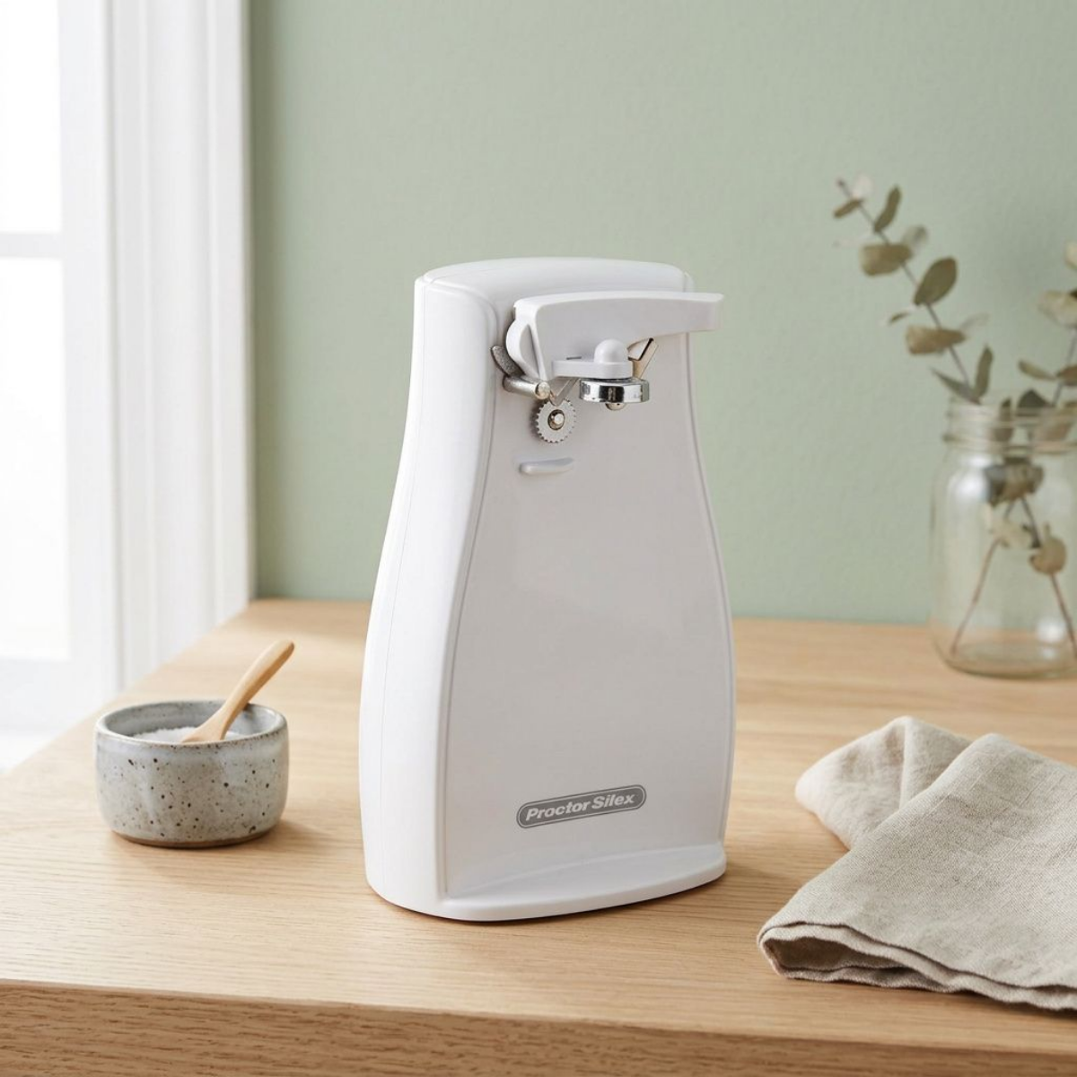 PROCTOR SILEX White Automatic Can Opener - 75224F