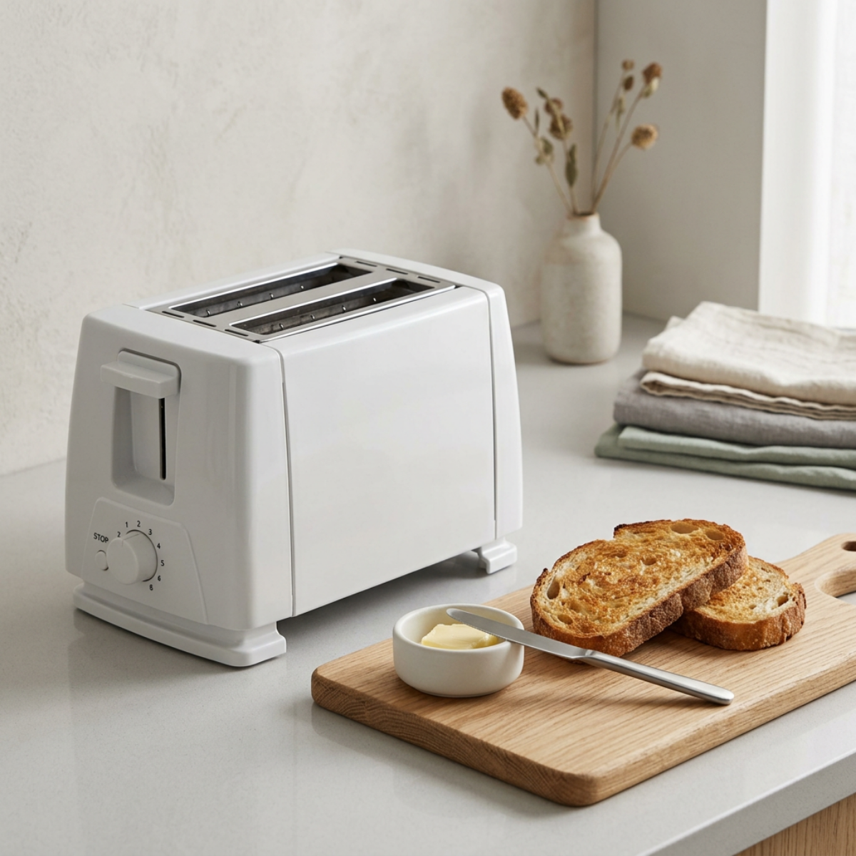 HAUZ ATS4458 2 Slice Toaster White