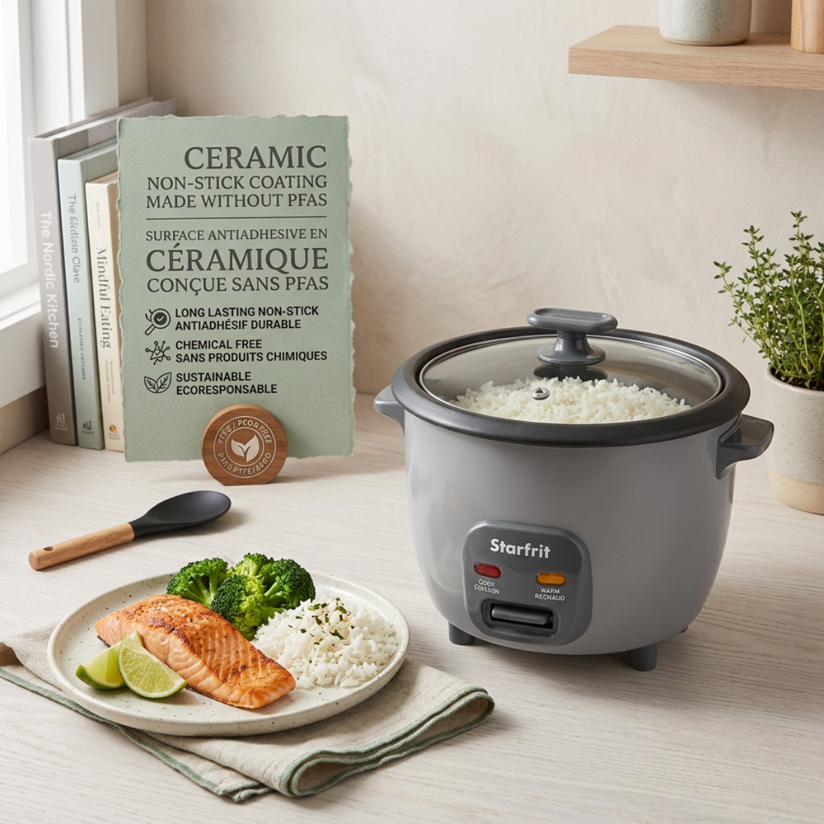 STARFRIT 24739 10-cup Rice Cooker with Ceramic Coat