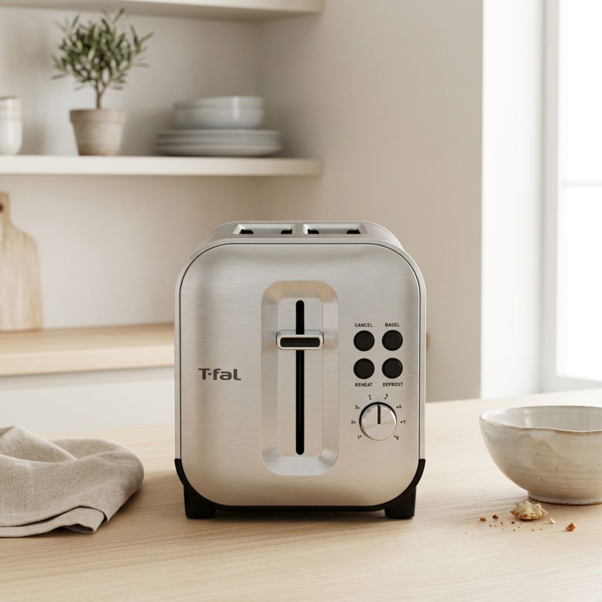 T-FAL TT682D50 Element Stainless Steel 2 Slice Toaster