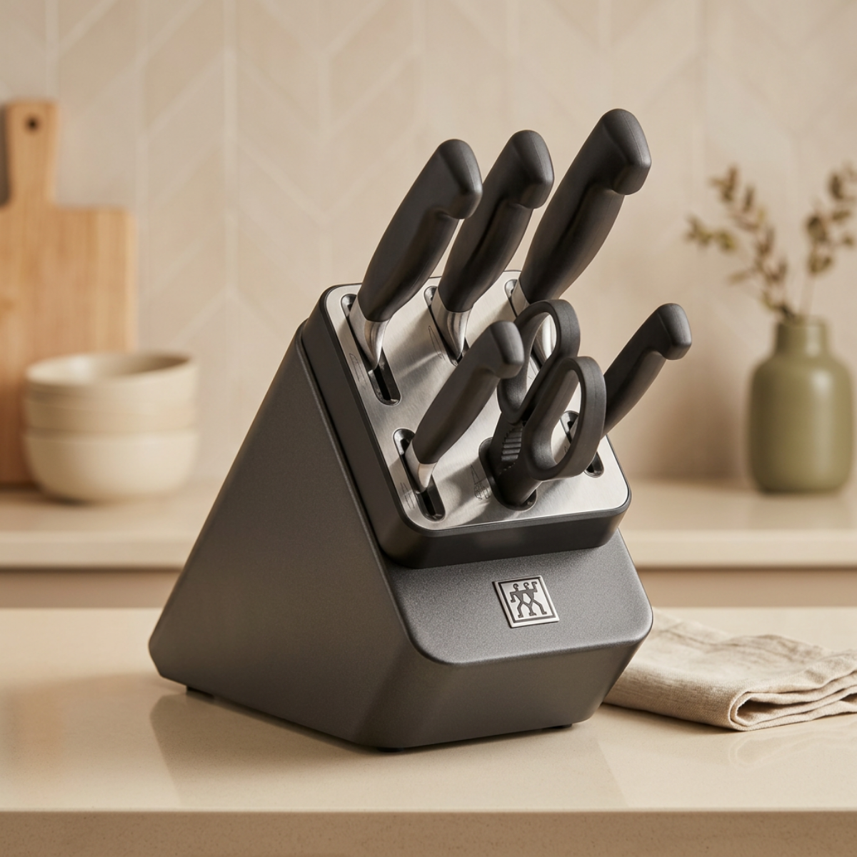 Zwilling 7-Piece Knife Block Set With Sharpener