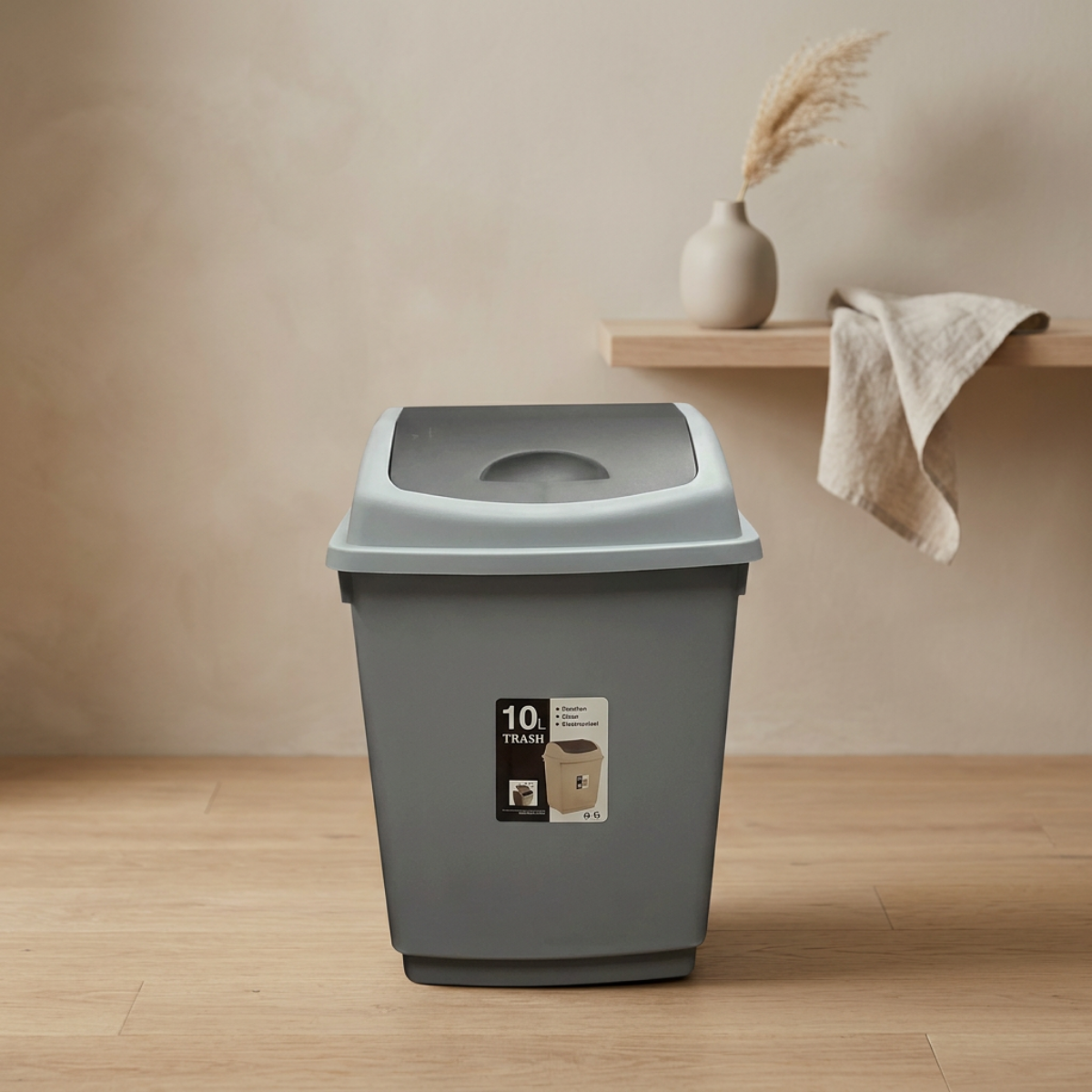 HOME AESTHETICS HA-5139 Swing Garbage Bin 10L