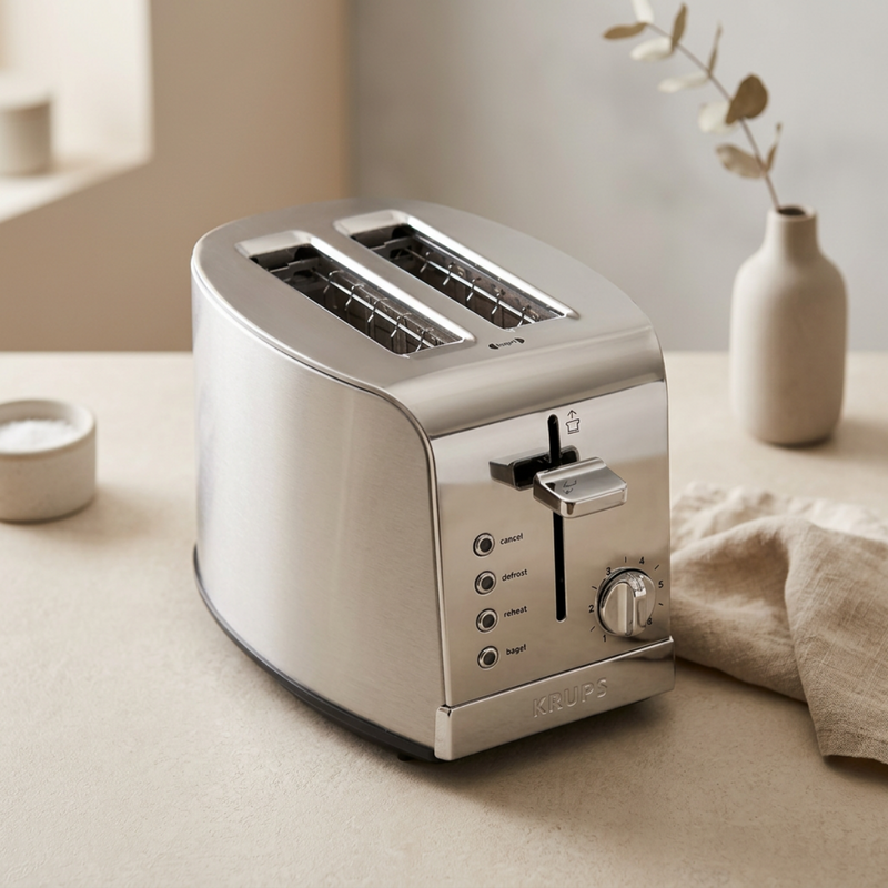 KRUPS 2-Slice Stainless Toaster