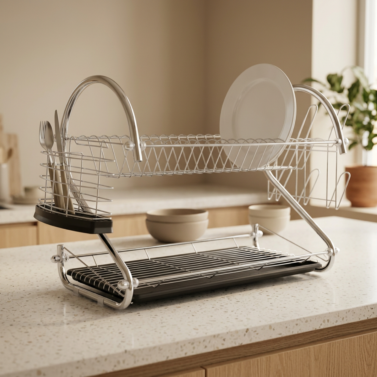 HOME AESTHETICS HA-4403 Dishrack 2 Tier  With Rubbermaid