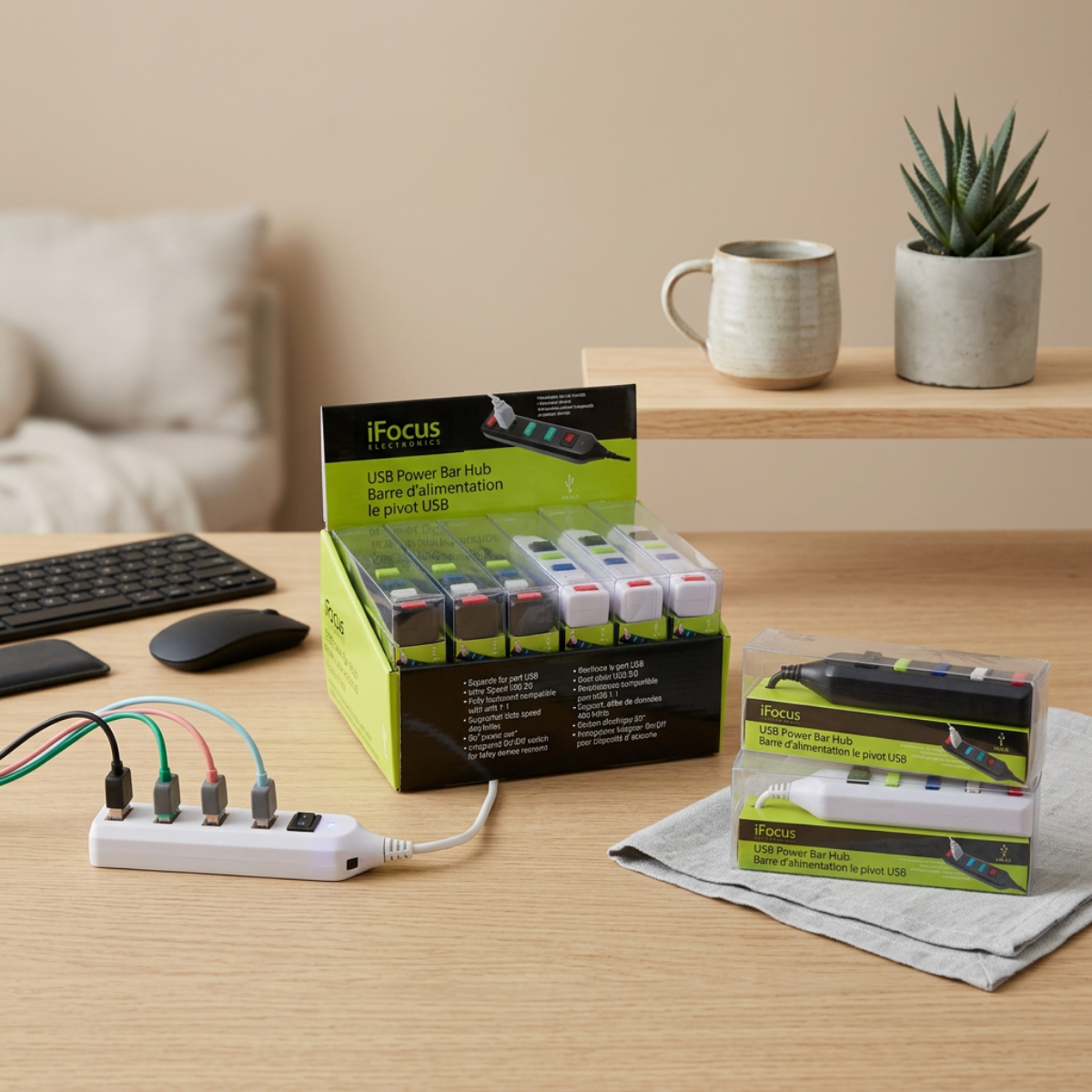 iFOCUS USB Power Bar Hub - 86679