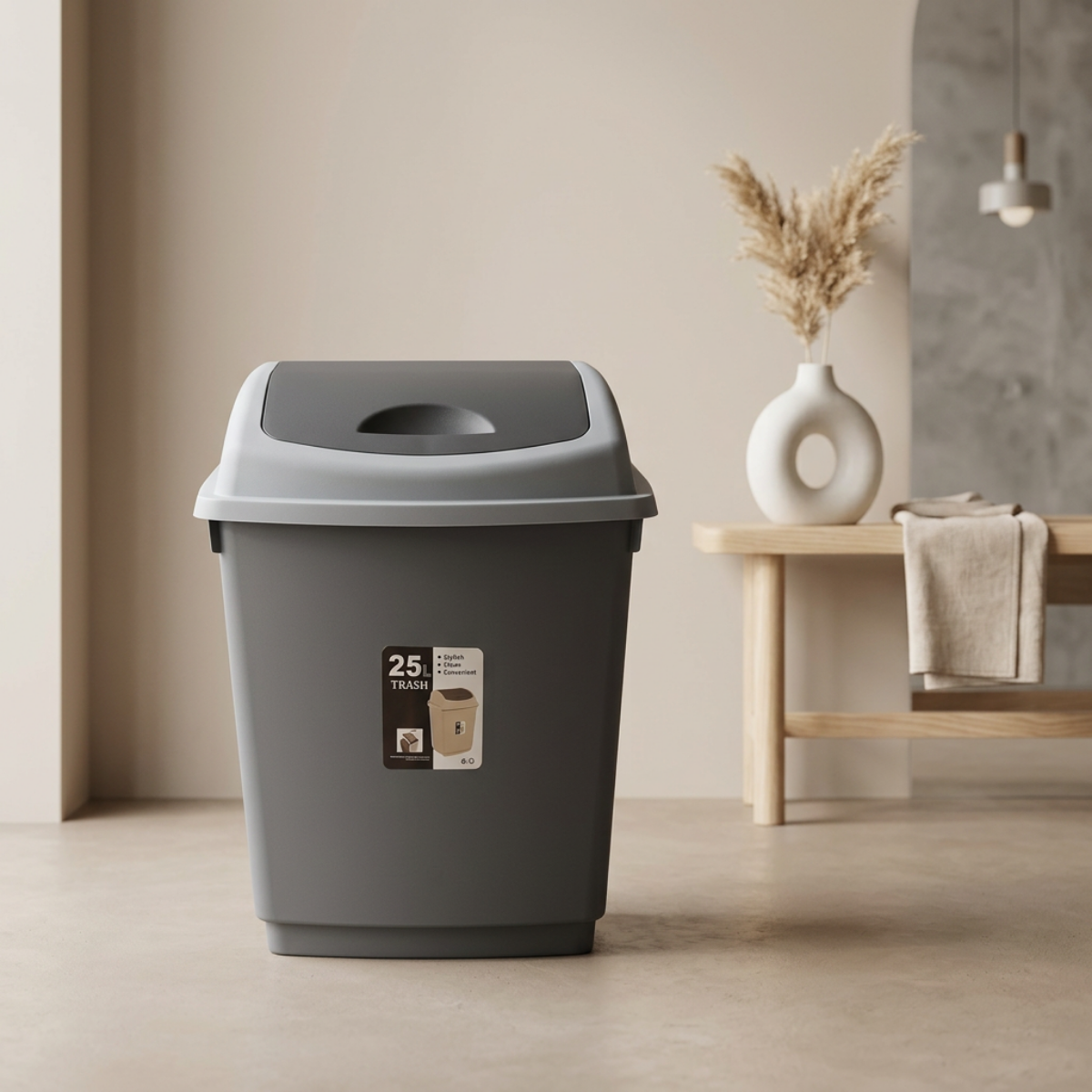 HOME AESTHETICS HA-5137 Swing Garbage Bin 25L