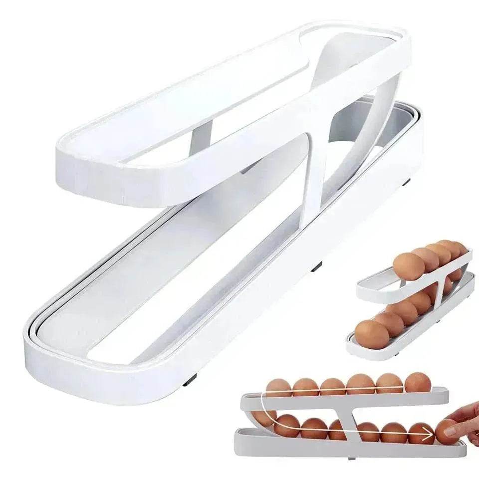 Automatic Egg Dispenser Rack – Rolling Storage Holder