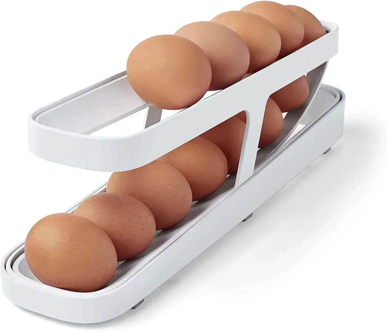 Automatic Egg Dispenser Rack – Rolling Storage Holder