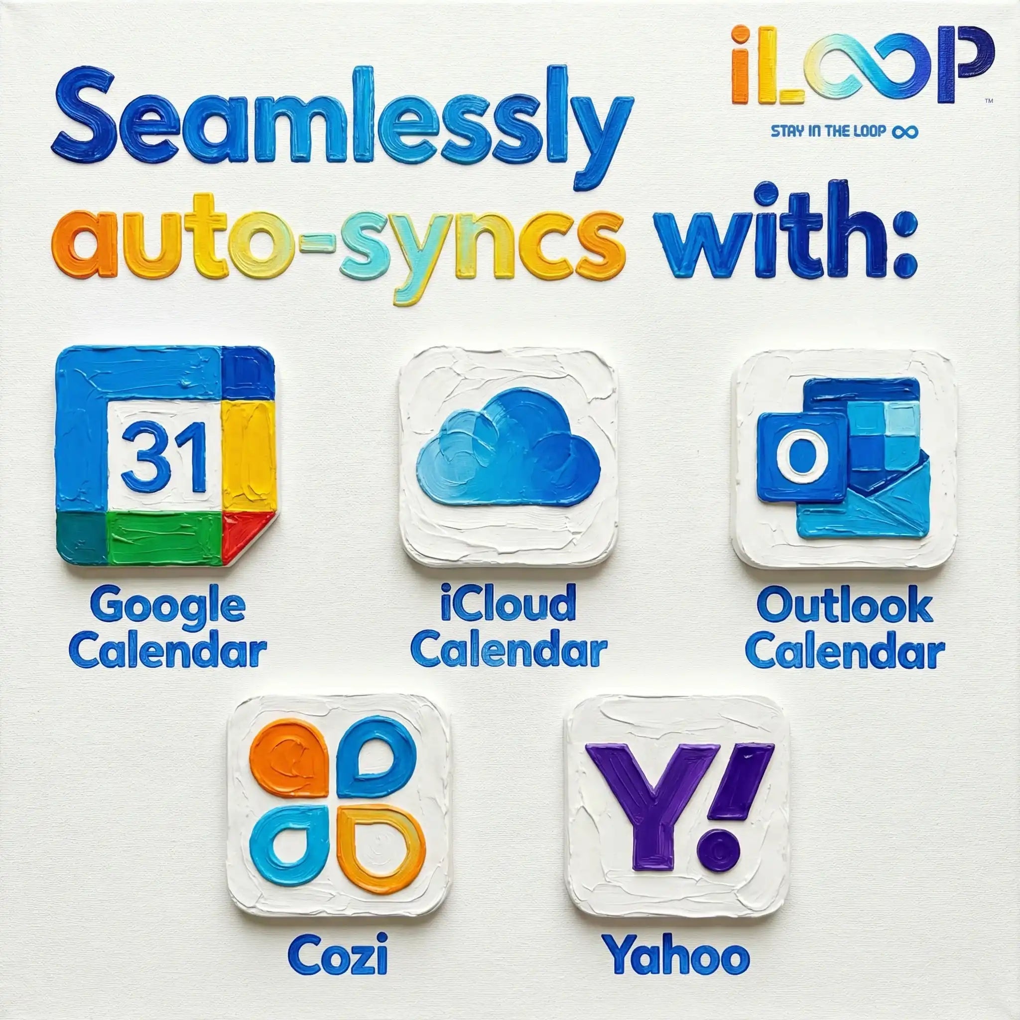 iLoop 10.1” Digital Calendar 32GB | Calendar, Wi-Fi Photo & Video Frame, Art Gallery | Premium Features No Subscription, Touchscreen