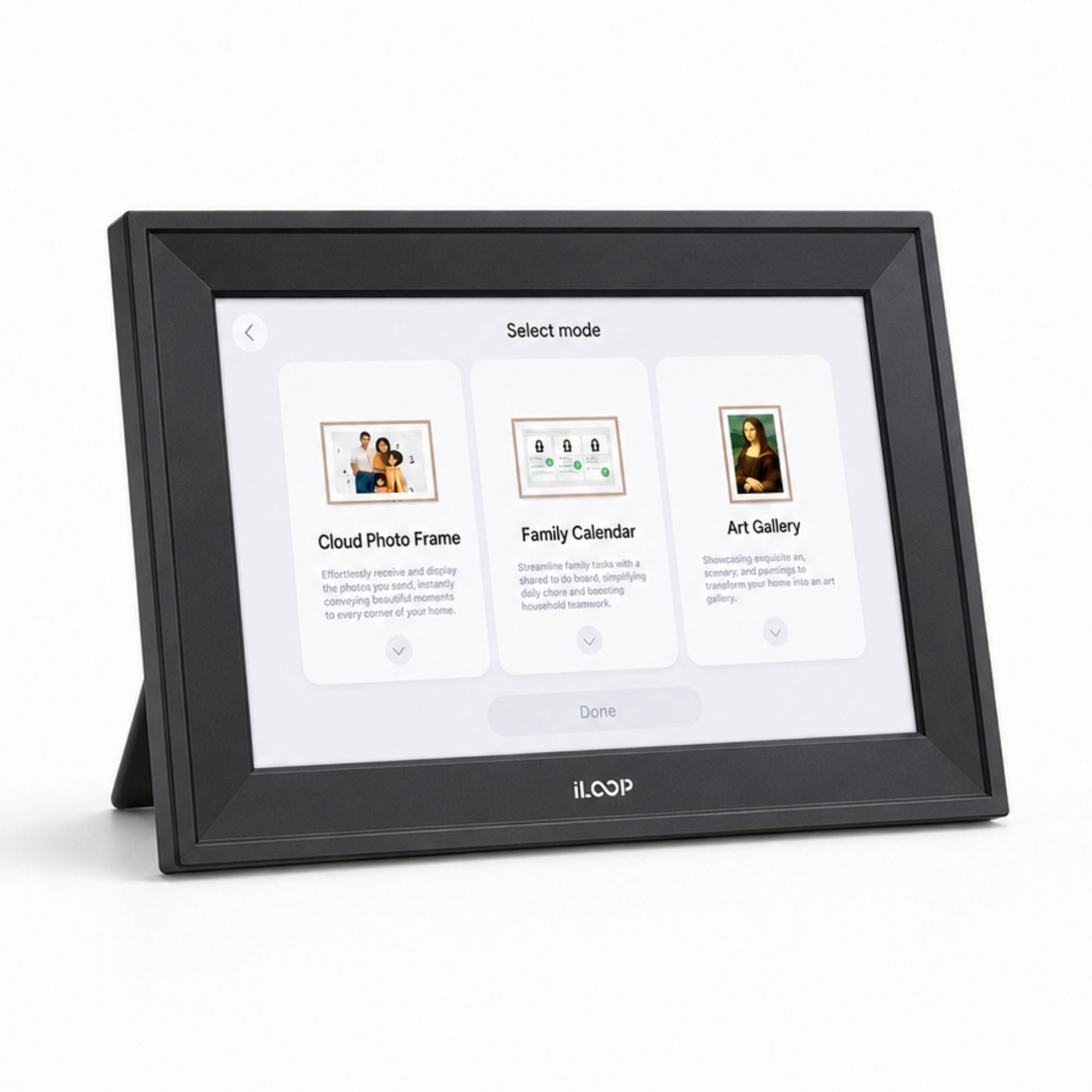 iLoop 10.1” Digital Calendar 32GB | Calendar, Wi-Fi Photo & Video Frame, Art Gallery | Premium Features No Subscription, Touchscreen