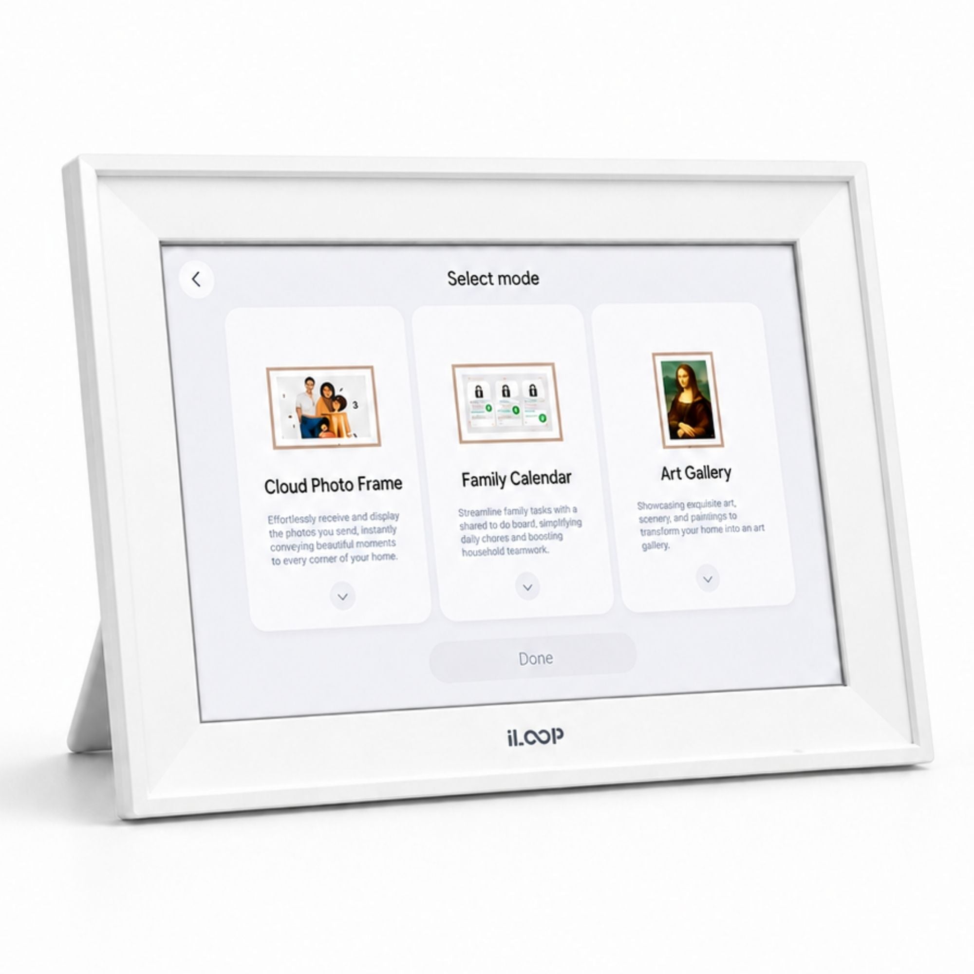 iLoop 10.1” Digital Calendar 32GB | Calendar, Wi-Fi Photo & Video Frame, Art Gallery | Premium Features No Subscription, Touchscreen