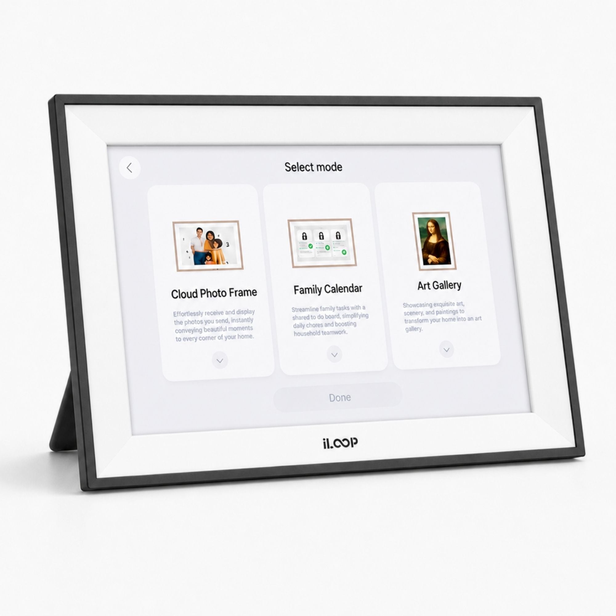 iLoop 10.1” Digital Calendar 32GB | Calendar, Wi-Fi Photo & Video Frame, Art Gallery | Premium Features No Subscription, Touchscreen